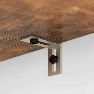 IRONCK Bookshelf 5-Tier Ladder Shelf 110 lbs or Shelf Vintage Industrial Style Bookcase for Home Decor, Office Decor