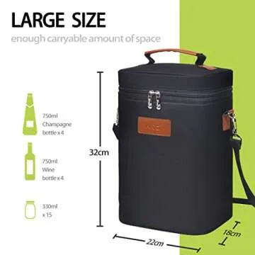 Stylish Tirrinia 4 Bottle Wine Tote Carrier for All Occasions