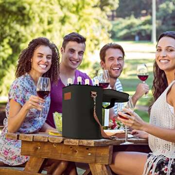 Stylish Tirrinia 4 Bottle Wine Tote Carrier for All Occasions