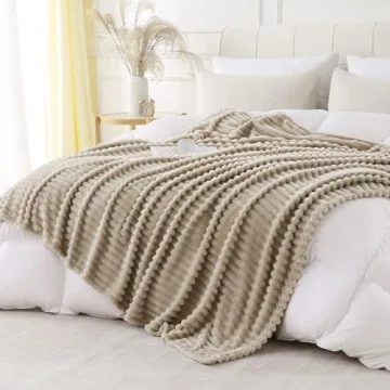 Comforting YIICKO Khaki Throw Blanket for Couch 50x60