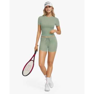 Stylish MANGOPOP Womens Two Piece Lounge Set for Comfort