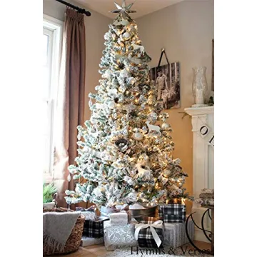 Perfect Holiday 4-Foot Flocked Snow Christmas Tree