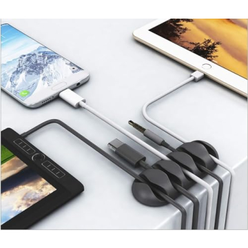 OHill 16-Pack Self-Adhesive Cable Clips for Home & Office