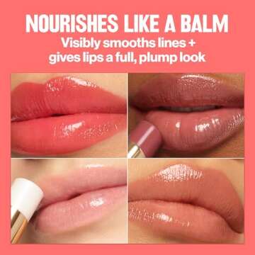 REVLON Super Lustrous Glass Shine Balm, Hydrating Tinted Lip Balm, Sheer, Glossy Shiny Finish, 003 Honey Shine, 0.11 oz