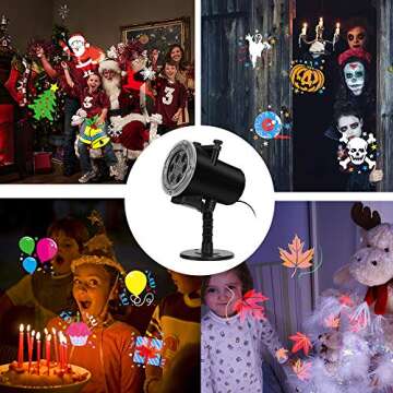 Versatile Halloween Christmas Projector Lights with 16 Patterns