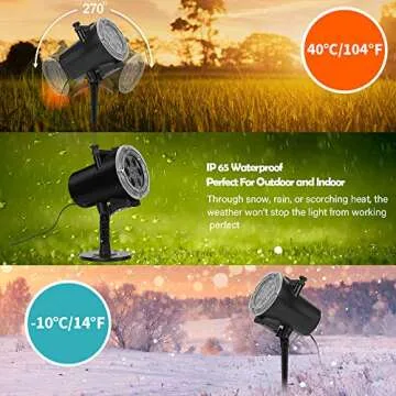 Versatile Halloween Christmas Projector Lights with 16 Patterns