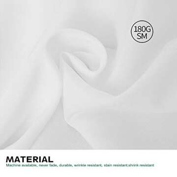 Surmente White Rectangle Tablecloth 90 x 156-inch Rectangular Polyester Table Cloth for Weddings, Banquets, or Restaurants