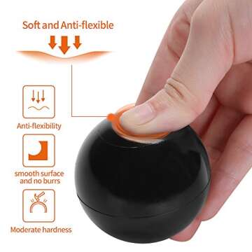 PlayMaty Pit Balls for Toddlers and Kids Black White Gray Plastic Balls Phthalate Free BPA Free 2.36 inches 100 Pieces Balls with Storage Bag for Baby Playhouse Pool Birthday Party Decoration