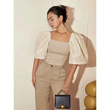 Stylish Puff Sleeve Crop Top for Trendy Women