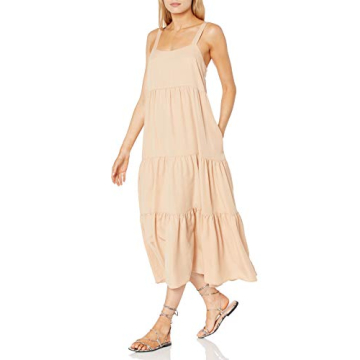 The Drop Women's Brit Tiered Ankle Maxi Tent Dress for Summer Style
