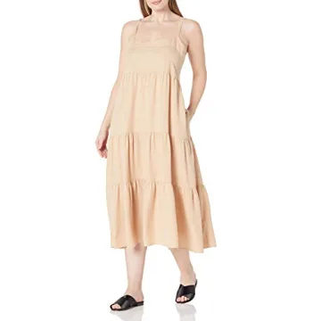 The Drop Brit Tiered Ankle Maxi Dress for Women