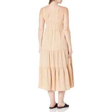 The Drop Brit Tiered Ankle Maxi Dress for Women