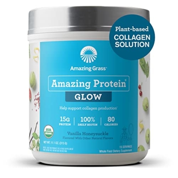 Amazing Grass GLOW Vegan Collagen with Biotin and Protein Powder