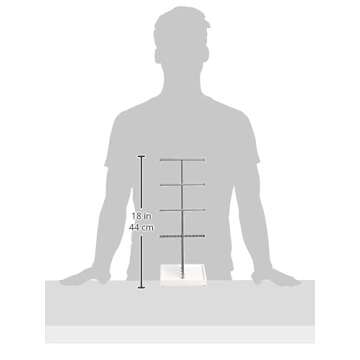 Amazon Basics Four-Tier Jewelry Tree Stand - White/Nickel