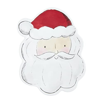 Mud Pie Santa Melamine Plate; 9 1/4" x 7 1/4", White