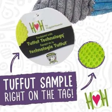 HuggleHounds Knottie Plush Dog Toy - Dog Stuffed Animal Toy, Puppy Toys, Squeaky Dog Toy for Small, Medium & Large Dogs, Durable Plush to Keep Them Busy - Sly Fox, Large