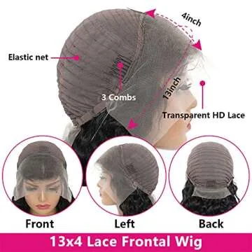 FDX 20 Inch Straight HD Lace Front Wigs Human Hair Pre Plucked 13x4 Lace Front Wigs Human Hair 180 Density Transparent Frontal Wigs Human Hair Lace Brazilian Human Hair Wigs for Black Women Glueless