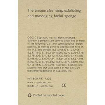 Supracor SpaCell Facial Sponge - Face Scrubber, Honeycomb Face Exfoliator for Smoother, Softer, and Younger Looking Skin, Blue, One Pack