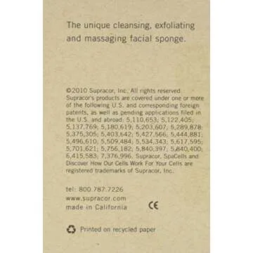 Supracor SpaCell Facial Sponge - Face Scrubber, Honeycomb Face Exfoliator for Smoother, Softer, and Younger Looking Skin, Blue, One Pack