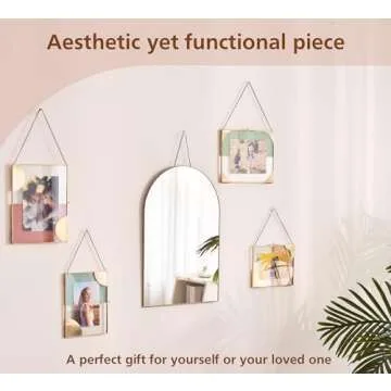 FONDAZZA Gold Arched Wall Mirror for Decorative Elegance