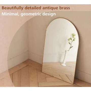 FONDAZZA Gold Arched Wall Mirror for Decorative Elegance