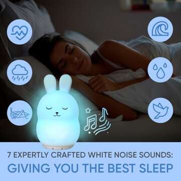 Mindfulness 'Breathing Owl' | 4-7-8 Guided Visual Meditation Breathing | 3 in 1 Device with Night Light & Noise Machine for ADHD Anxiety Stress Relief Sleep - Gift for Kids Adult Women Men