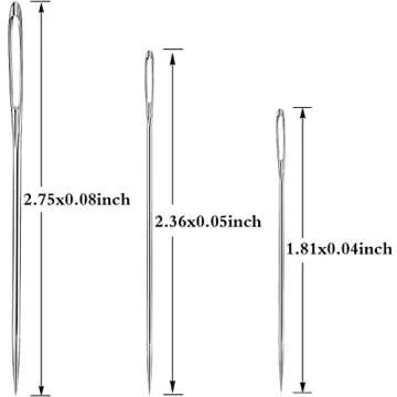 ykbpd 18 Pieces Large Eye Sewing Needles, Handmade Yarn Knitting Needles for Easy Crafting