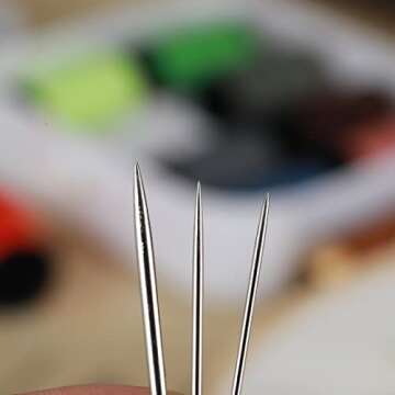 Durable Large Eye Sewing Needles - 18 Piece Set for All Crafting