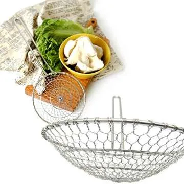 Hicook 7" Stainless Steel Kitchen Spider Strainer Skimmer