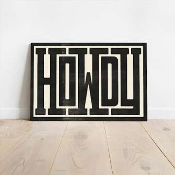 Odeyina Funky Wall Decor Black and White Wall Art Prints Trendy Western Typography Aesthetic Decor Southwestern Southern Wall Art for Modern Room Decor Feminist Art Poster for Teen Girls Women, Living