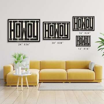 Odeyina Funky Wall Decor Black and White Wall Art Prints Trendy Western Typography Aesthetic Decor Southwestern Southern Wall Art for Modern Room Decor Feminist Art Poster for Teen Girls Women, Living