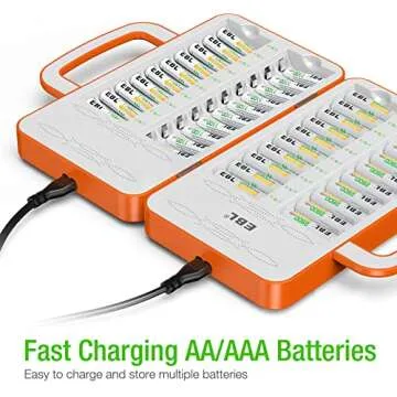 EBL 40 Slot Battery Charger for Multiple Batteries