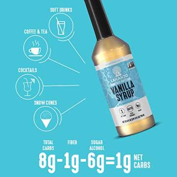 Lakanto Sugar-Free Vanilla Flavoring Syrup 16.5 Fl Oz