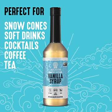 Lakanto Sugar-Free Vanilla Flavoring Syrup 16.5 Fl Oz