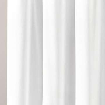 Lush Decor Avery Shower Curtain Ruffled Vintage Chic Farmhouse Style Bathroom, 72” x 72”, White