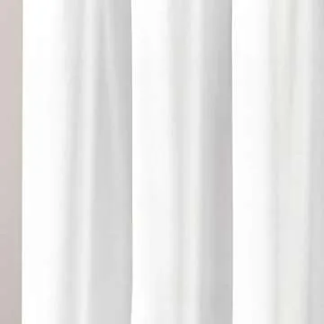 Lush Decor Avery Shower Curtain Ruffled Vintage Chic Farmhouse Style Bathroom, 72” x 72”, White