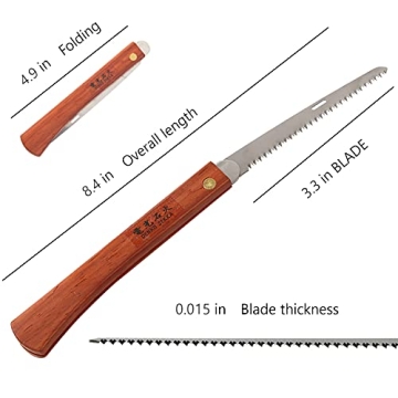DENKO SEKKA Japanese Folding Pruning Wood Saw for Woodworking