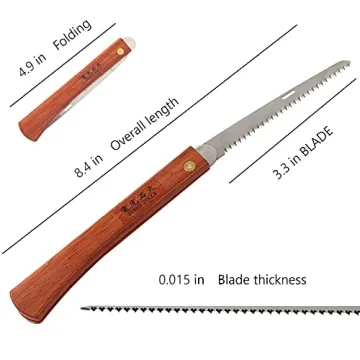 DENKO SEKKA Japanese Folding Pruning Wood Saw for Woodworking