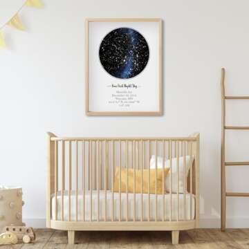 Personalized Star Map - Custom Star Map (Unframed, Multiple Sizes, Star Print, Star Constellation Map Wall Art, Great Gift, Special Occasion, Engagement Gift, Wedding Gift, Anniversary Gift)