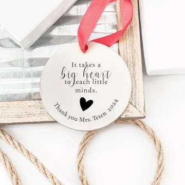 Teacher Ornament Personalized 2024 Holiday For Teacher Ornament Christmas Teach Christmas Tree Decoration 2024 For Teacher Gift TEACHER-ORN