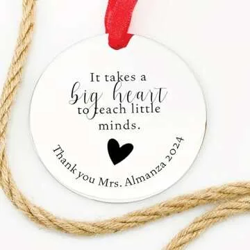 Teacher Ornament Personalized 2024 Holiday For Teacher Ornament Christmas Teach Christmas Tree Decoration 2024 For Teacher Gift TEACHER-ORN