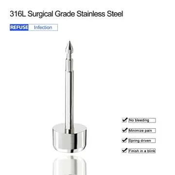 YASPIT Ear Piercing Gun Kit,Professional Ear Nose Self Piercing Tool,Earring Piercer with Hypoallergenicear Piercing Needle Kit for Salon Home Use