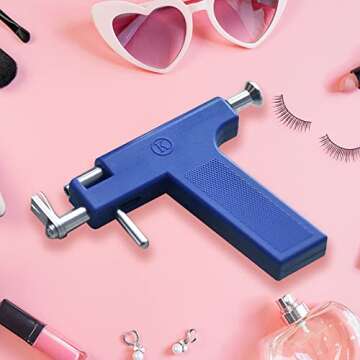 YASPIT Ear Piercing Gun Kit,Professional Ear Nose Self Piercing Tool,Earring Piercer with Hypoallergenicear Piercing Needle Kit for Salon Home Use
