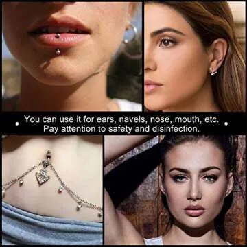 YASPIT Ear Piercing Gun Kit,Professional Ear Nose Self Piercing Tool,Earring Piercer with Hypoallergenicear Piercing Needle Kit for Salon Home Use