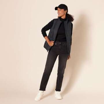 Amazon Essentials Women's Mid-Weight Puffer Vest - Black