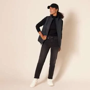 Amazon Essentials Women's Mid-Weight Puffer Vest - Black