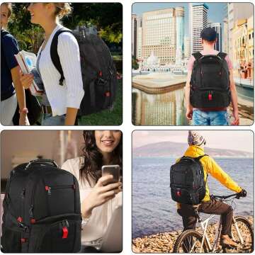 Versatile Extra Large Backpack with USB Charging