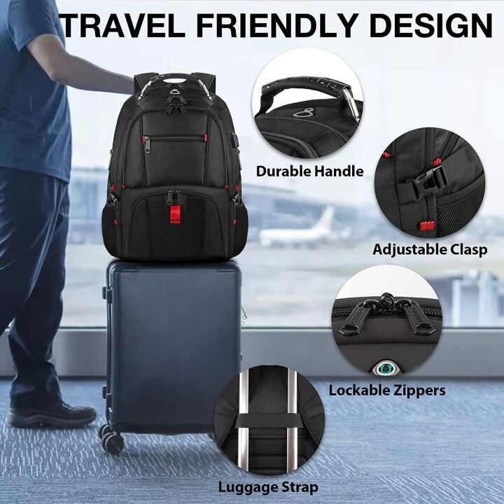 Versatile Extra Large Backpack with USB Charging