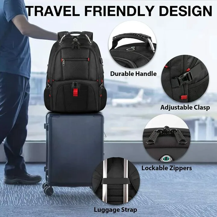 Versatile Extra Large Backpack with USB Charging