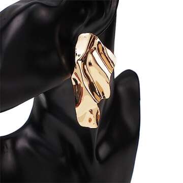 Trendy Geometric Metal Earrings for Women - Fashion Jewelry